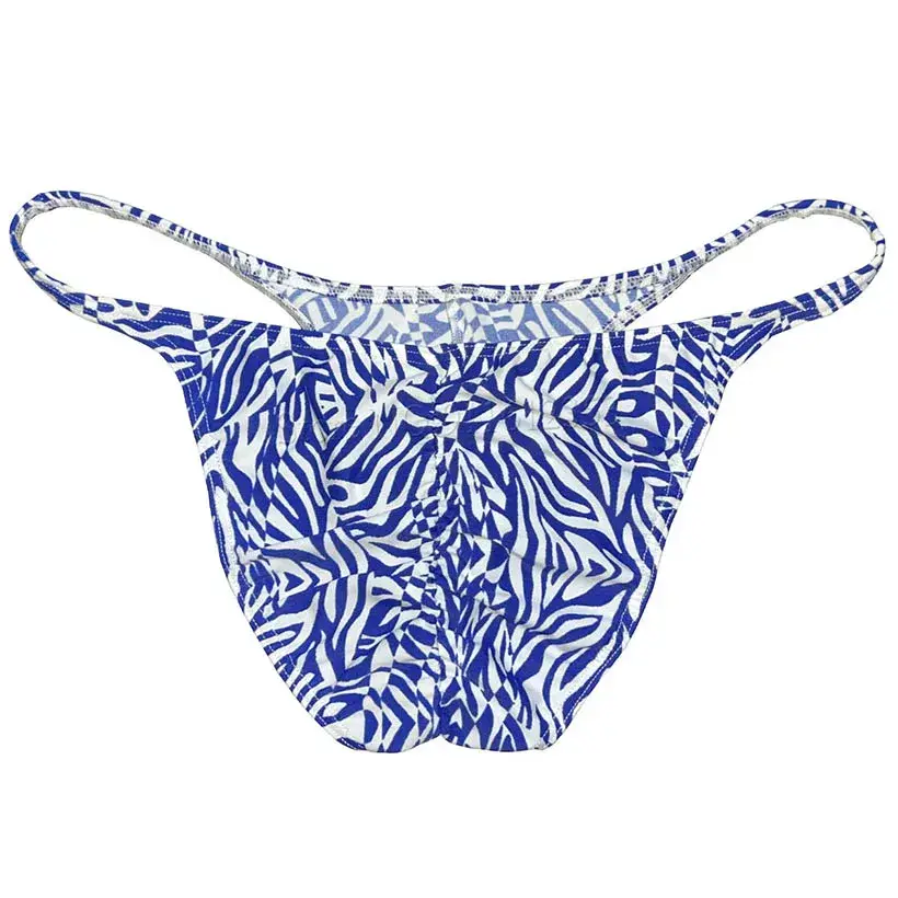 Men's Cheeky Briefs Underwear Pouch Male Ruched Bikini Swimwear Sexy Underpants High Elasticity, Low Waist, Floral Print sexy — image 4