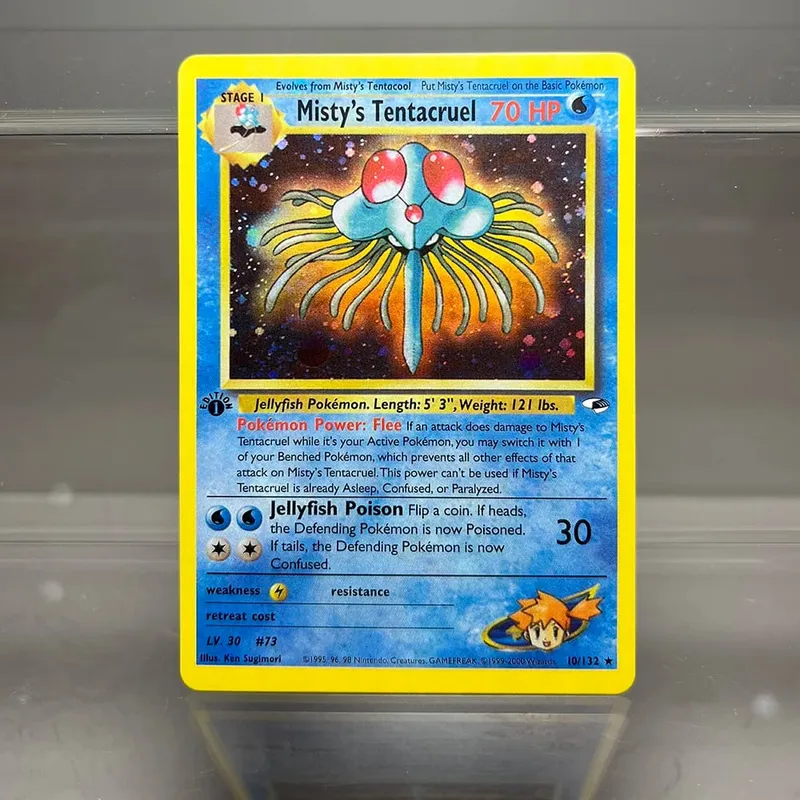 PKM Cards 1st Edition Gym Challenge 1996 Base Set Single Foil Cards Mewtwo Gengar Raichu Game Collection Cards PTCG Proxy Cards