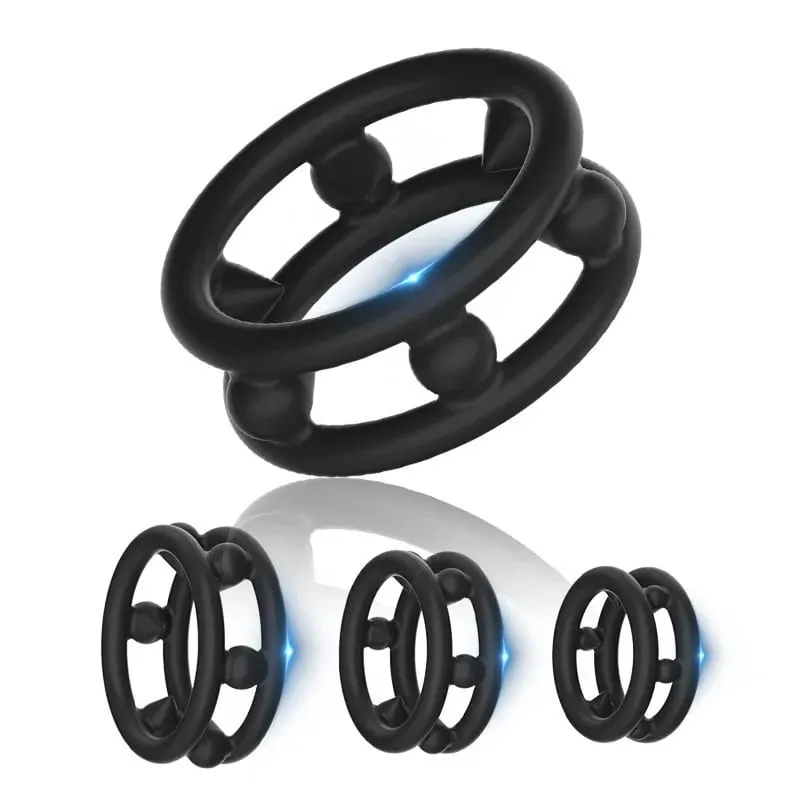 Male Cock Penis Ring with Soft Spikes S/M/L Size Silicone Ring Delay Ejaculation Adult Supplies Dick Erection Stretcher Sex Toys