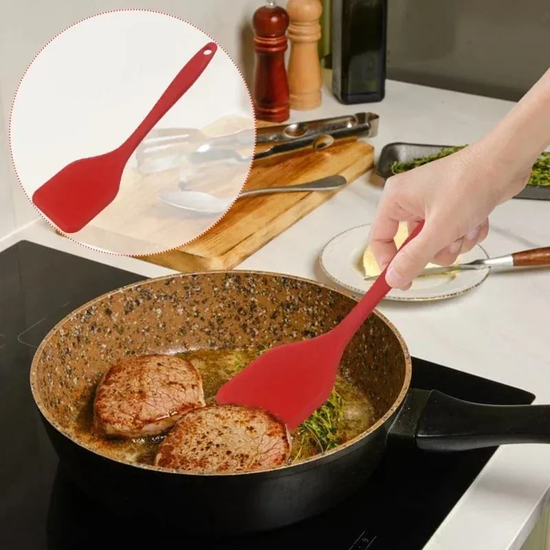 Silicone Cooking Leakage Spatula Dense Shovel Fried FishOmelette Shovel Non-stick Spatula Kitchen Cooking Tools — image 5