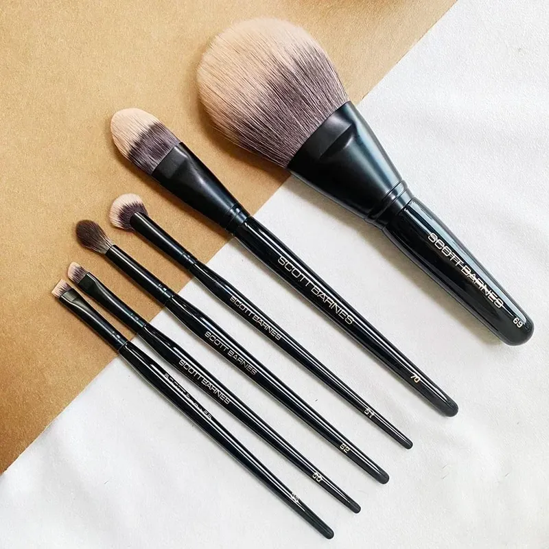 Luxury Μαύρα Πινέλα Μακιγιάζ Σετ από SCOTT Super-soft Synthetic Hair Face Powder Blush Eye Shadow Blending Cosmetic Brush Tools