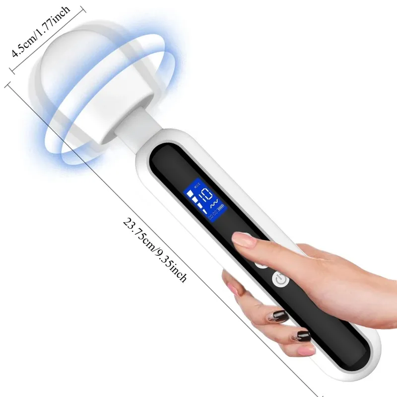 שרביט קסמים עוצמתי AV ויברטור לנשים G Spot Clitoris Stimulator עם תצוגת LED שרירים לעיסוי מכשיר אוננות צעצוע מין למבוגרים — image 9