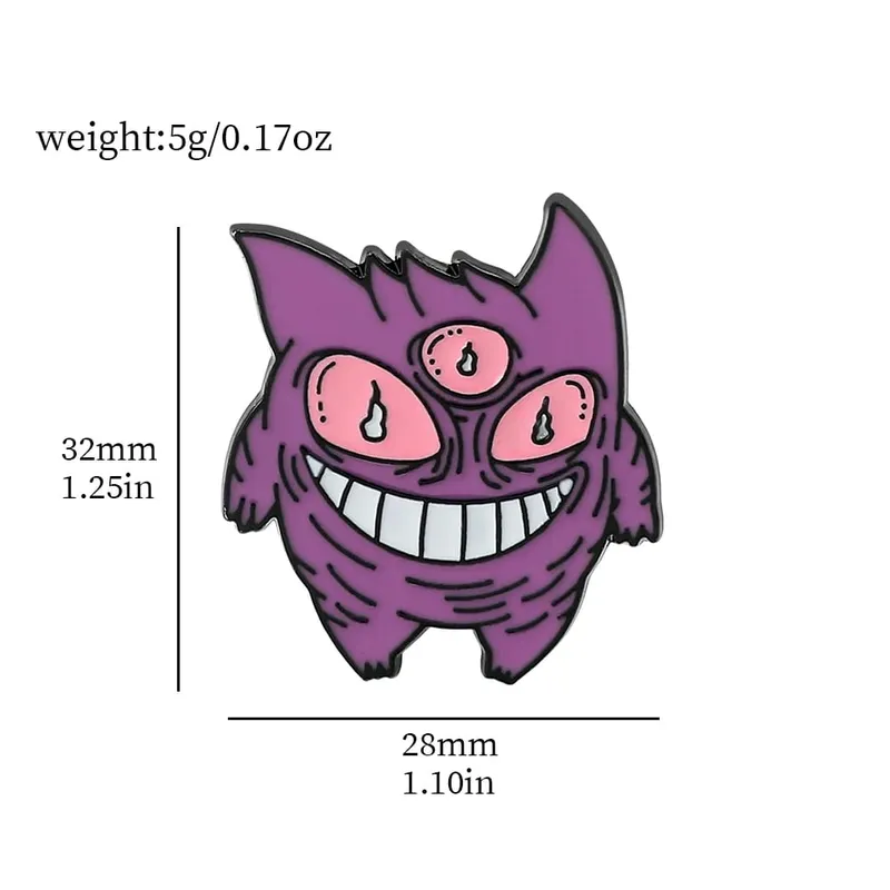 Gengar Rajzfilm brossok Anime Zománcos hajtókátűk hátizsákhoz Kiegészítők Rajongók Gyűjtemény Bross Ajándékok