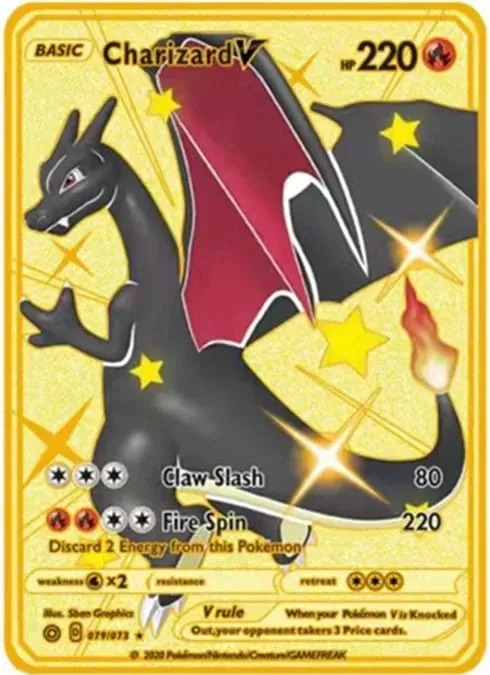 Αγγλική έκδοση Pokemon Metal Card Anime Figure Pikachu Charizard Mewtwo Battle Trading Game Collection Cards Model Toy Gifts — image 17