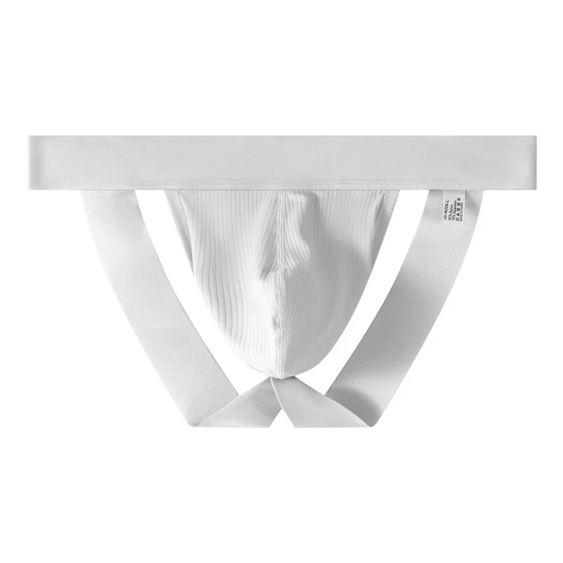 Mens Briefs Ice Silk Underwear Pouch Panties Low Waist Open Butt Underpants G Strings High Quality Cotton Jock Strap — image 3