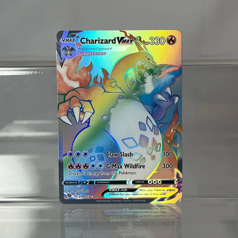 Foil PKM Single Cards Pikachu Charizard EX Bubble Mew Game Rare Collection Κάρτες PTCG Rainbow Proxy — image 15