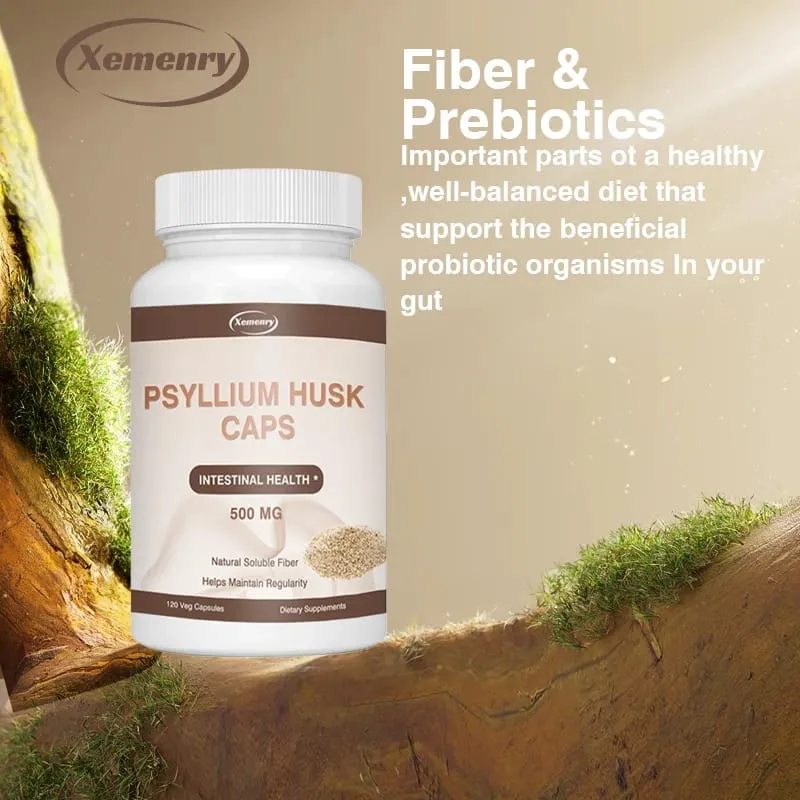 Psyllium Husk Capsules | Premium Soluble Fiber Supplement | Psyllium Powder Stool Softener and Relief for Adult Constipation — image 4
