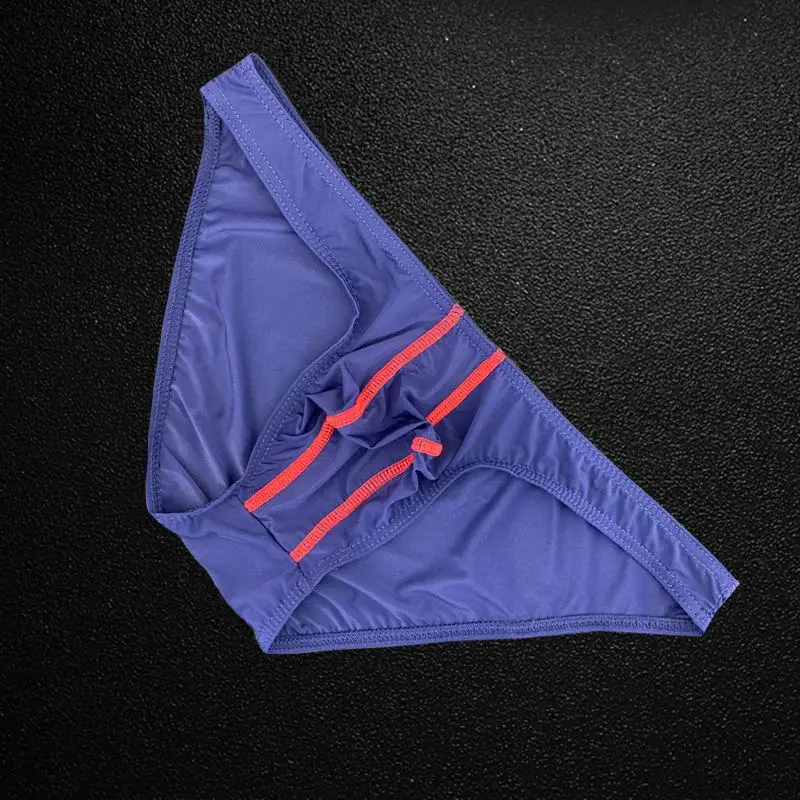 Mens Briefs Ice Silk Ultra Thin Underwear Sexy U Bulge Pouch Male Panties Elastic Comfort Quick Drying Knickers Underpants
