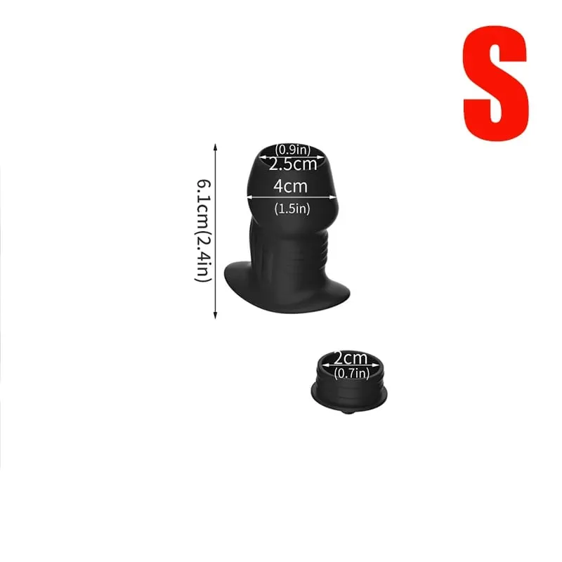 Hollow Speculum Peeking Anal Beads Butt Plug with Stopper Expander Tunnel Enema Anus Dilation Adult Sex Toys for Women Men Gay — image 12