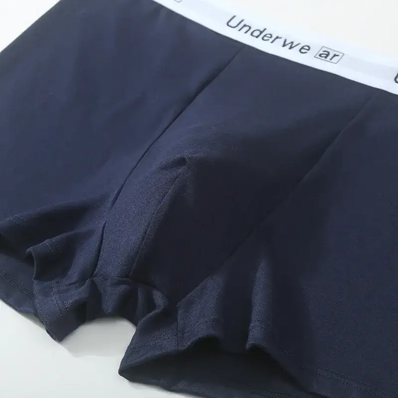 3PCS Men Middle Waist Printed Boxers Shorts Solid Color Simple Casual Briefs Underwear Breathable Comfortable Panties L-2XL — image 5