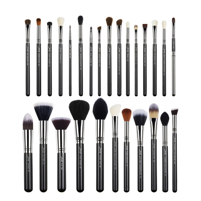 Jessup Eyebrow brushes set 3pcs Pro eyebrow brush synthetic brow sculpt/slim flat angled brows brush/precision definer T326