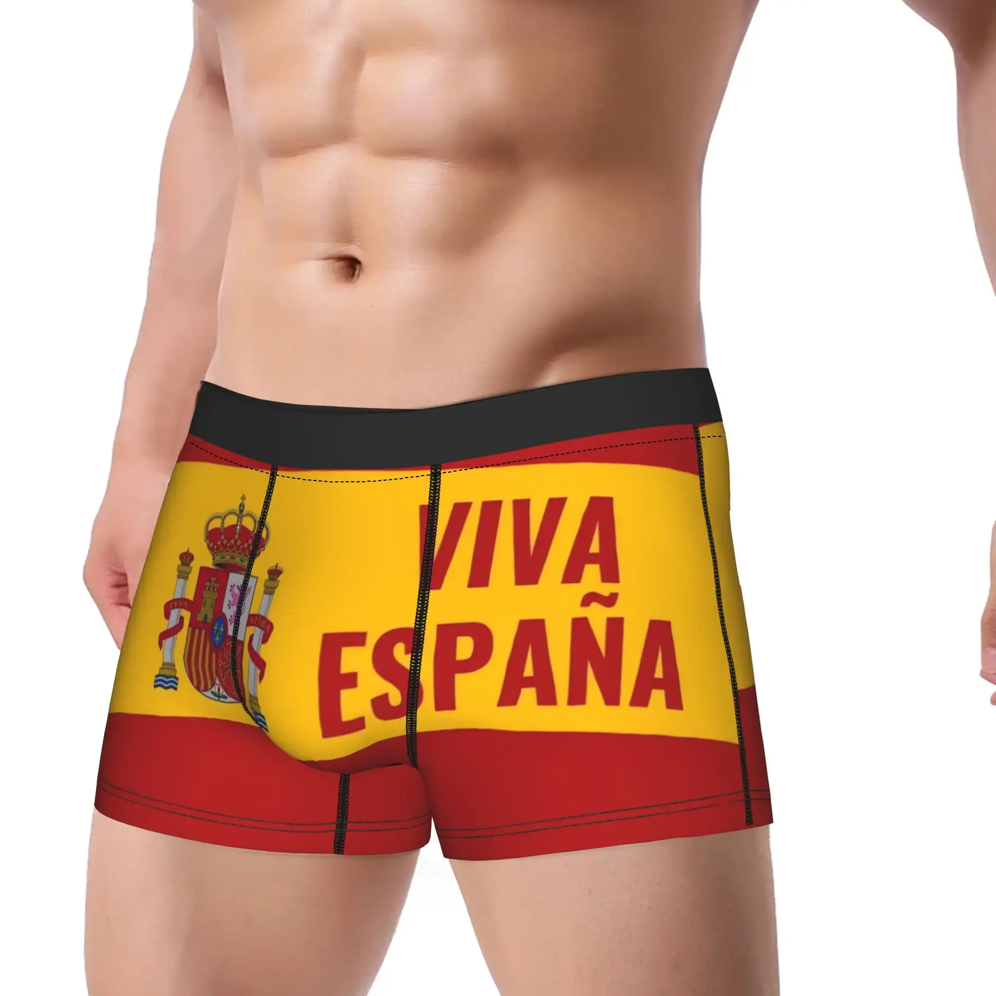 Spain Vox Flag Underwear Men Shorts Briefs Breathable Boxershorts Hot Sale Customs Oversize Underpants