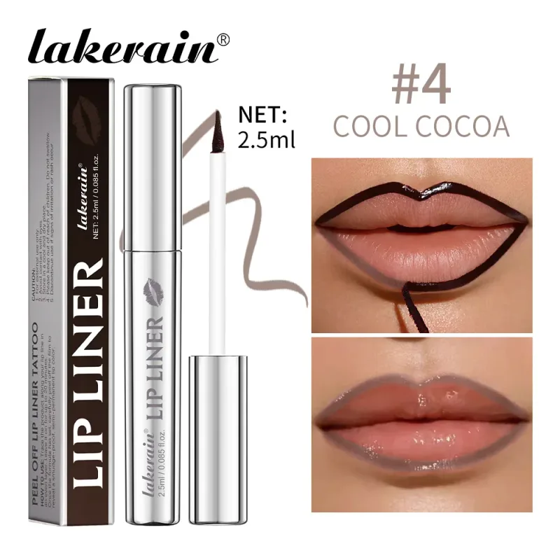 Lakerain Peel Off Lip Liner Αδιάβροχο, ανθεκτικό στις μουτζούρες Lip Liner Μεγάλης διάρκειας Χρώμα που δεν ξεθωριάζει Hydrate Nourish Lip Contour Makeup — image 11