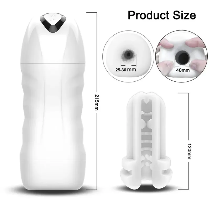 Automatic Male Masturbator Powerful Vibration Blowjob Sucking Machine Silicone Masturbation Cup Adult Supplies Sex Toy for Men