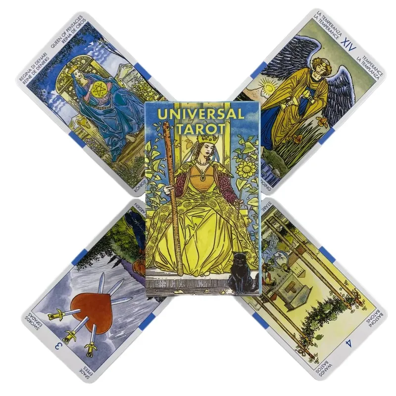 Universal Rider קלפי טארוט A 78 Deck Oracle English Visions Divination Edition Borad משחק משחקים