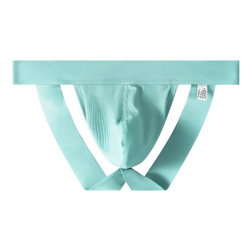 Mens Briefs Ice Silk Underwear Pouch Panties Low Waist Open Butt Underpants G Strings High Quality Cotton Jock Strap — image 6