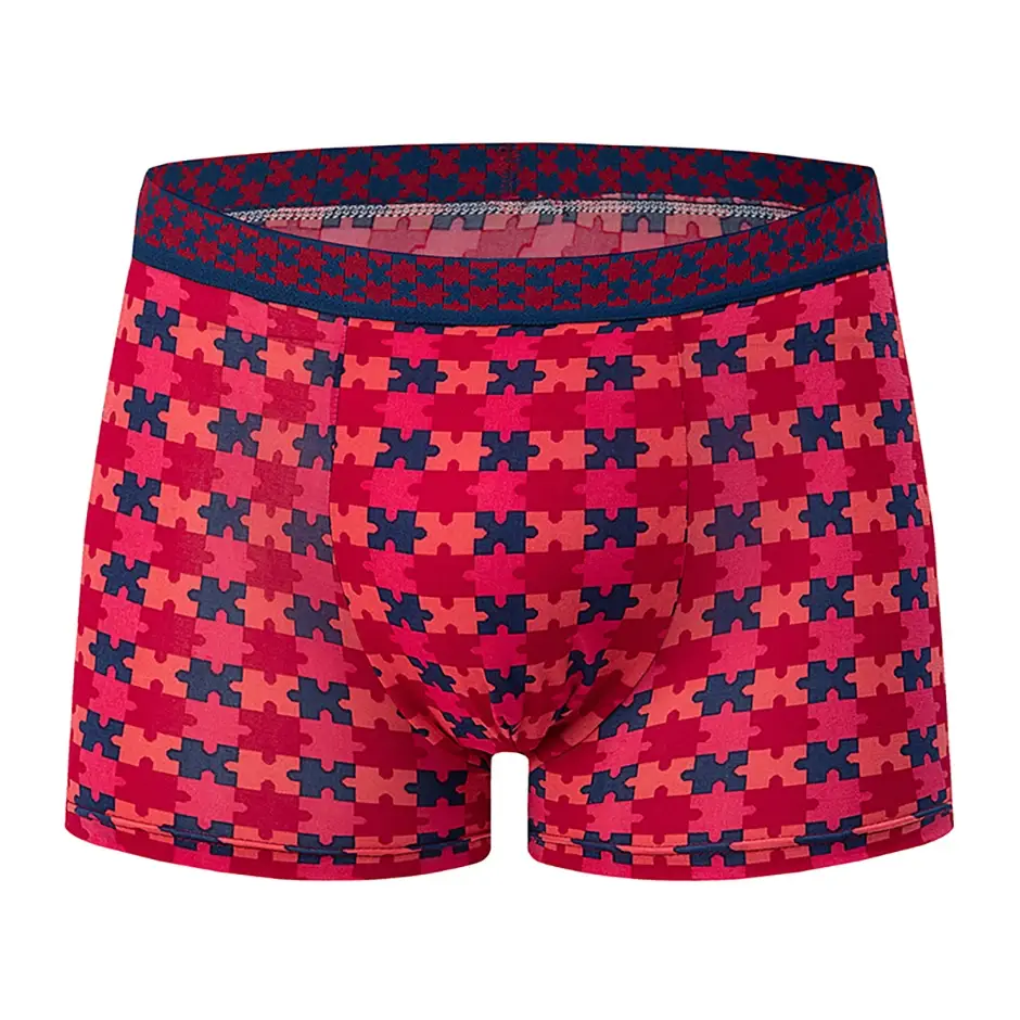 4/5 peça masculino colorido estampado moda casual boxer shorts solto e confortável roupa interior de grandes dimensões shorts de cintura elástica
