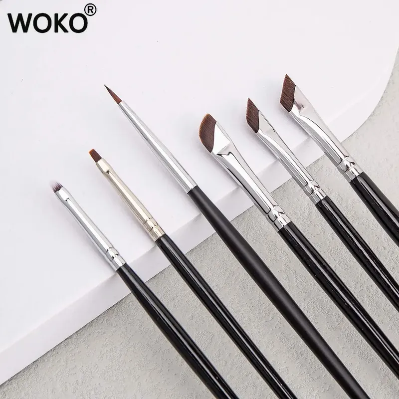 5/6PCS Thin Gel Eyeliner Makeup Brushes Eyeliner Brush Sets Flat Top Eyeliner Concealer Brush Eye Liner Detailed Make Up Tool