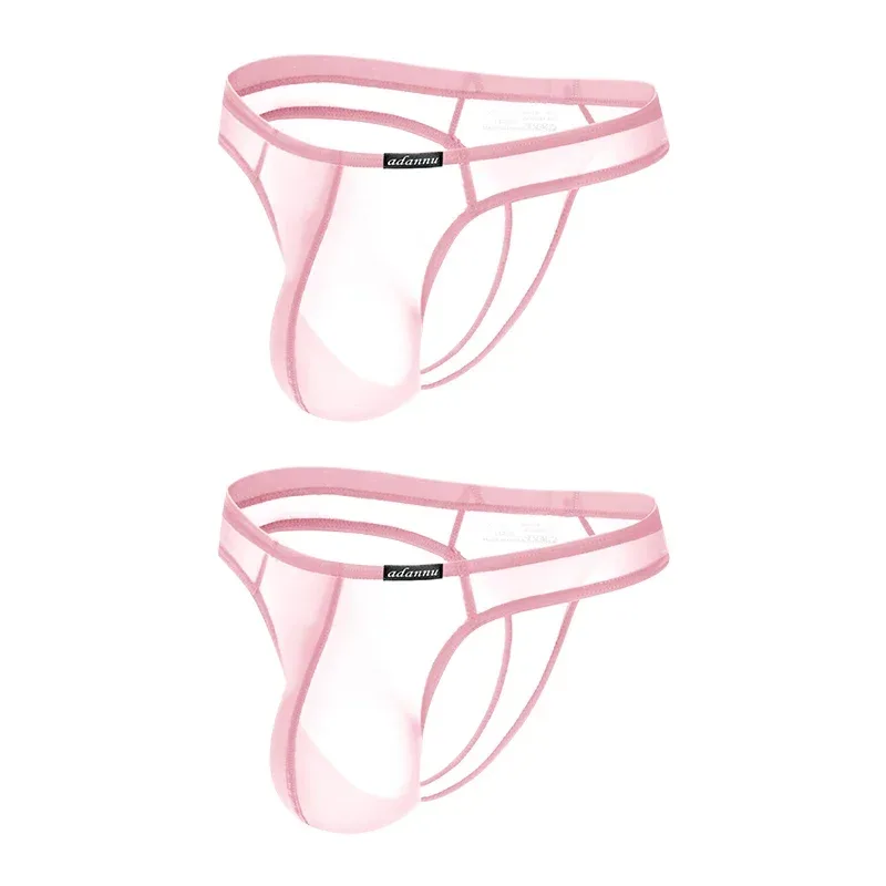 Ultra Thin Sheer Briefs Men Underwear Cooling Knickers Low Rise Bulge Pouch Underpants Soft Mesh Panties Male Thong Pants