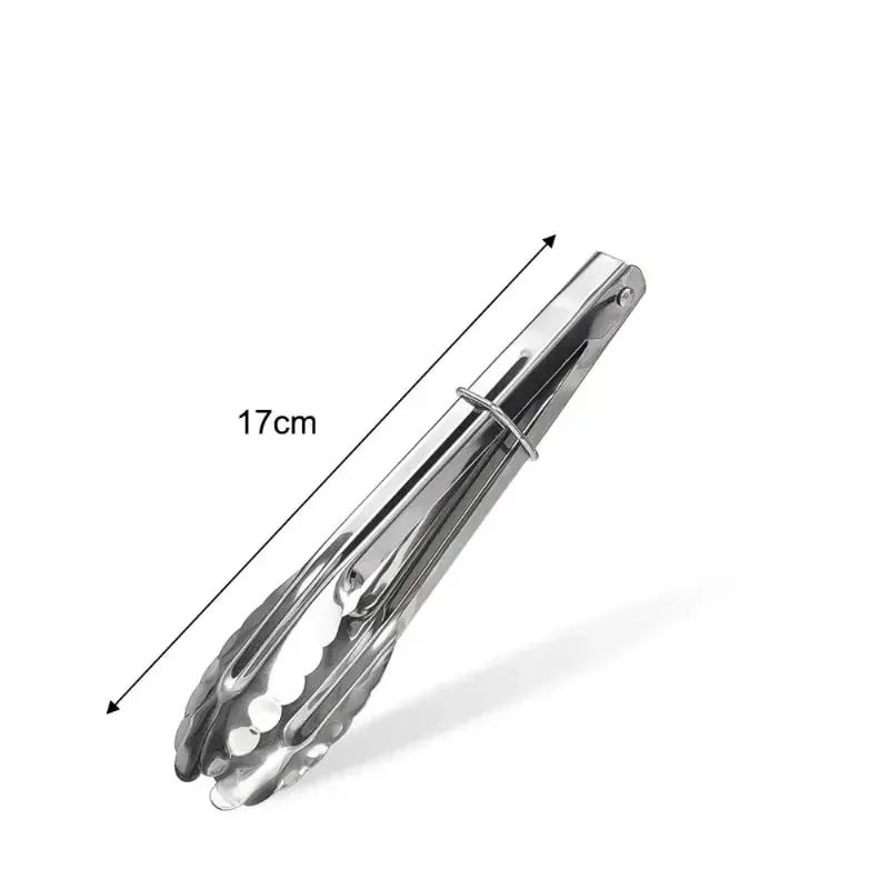 Stainless Steel Food Tongs Food Grade Meat Steak Barbecue Tong Multi-size Non Slip Long Handle Bread Clips Kitchen Cooking Tools
