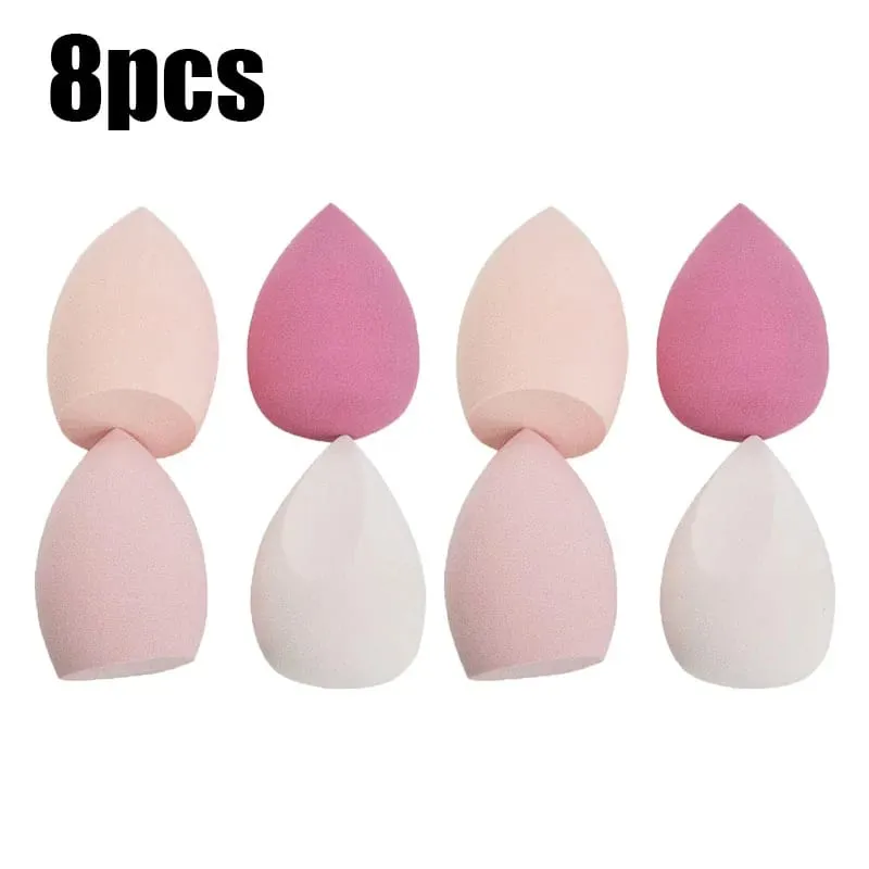 4/8/16 τμχ Σετ καλλυντικών σφολιάτας Beauty Egg Wet and Dry Dual-use Egg Makeup Foundation Sponge Air Cushion Puff Soft Makeup Tools