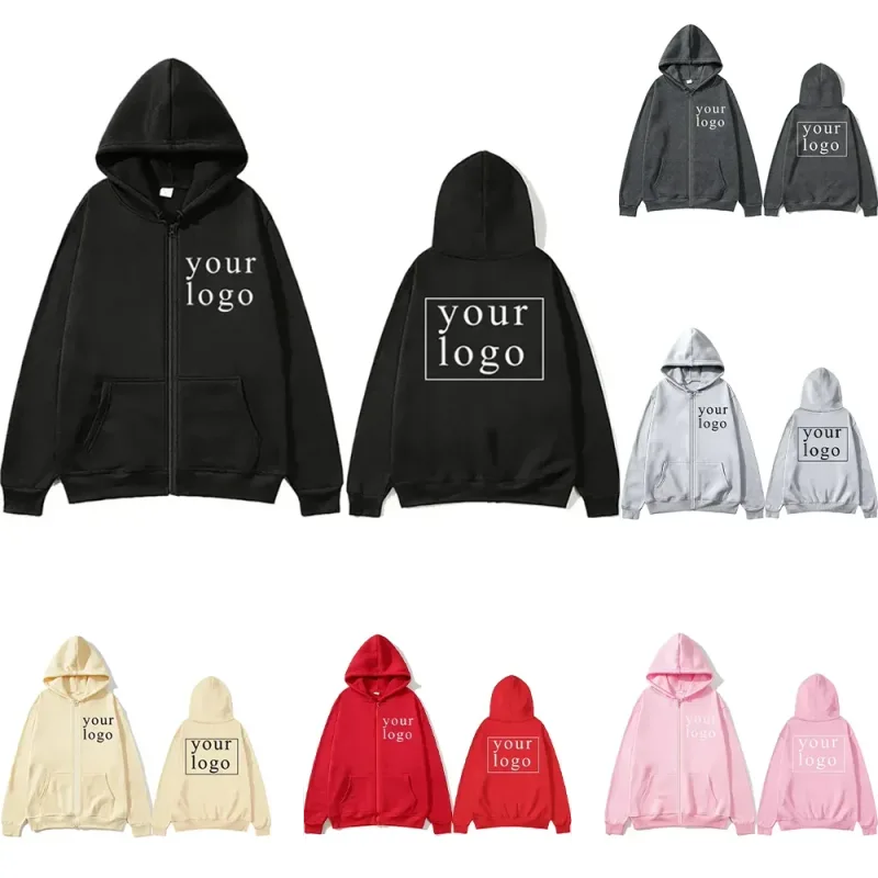 ใหม่ผู้ชายผู้หญิง DIY ซิปเสื้อสเวตเตอร์ถัก hoodie 2025 ใหม่แฟชั่นการออกแบบของคุณเองโลโก้แบรนด์/ภาพ CUSTOM CUSTOM Anywhere