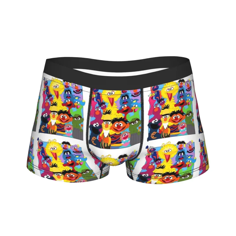 S-Sesames Streets Tango Elmo & Grover Underwear Men Shorts Briefs Funny Boxershorts Quality Customs Oversize Panties — image 20