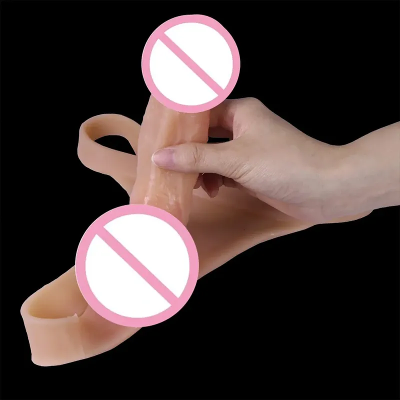 Strap on Dildo For Lesbian Gay Wearable Hollow Solid Penis Sleeves BDSM DICK Dildo Pants Strapon Penis Sex Toys for Couple Woman