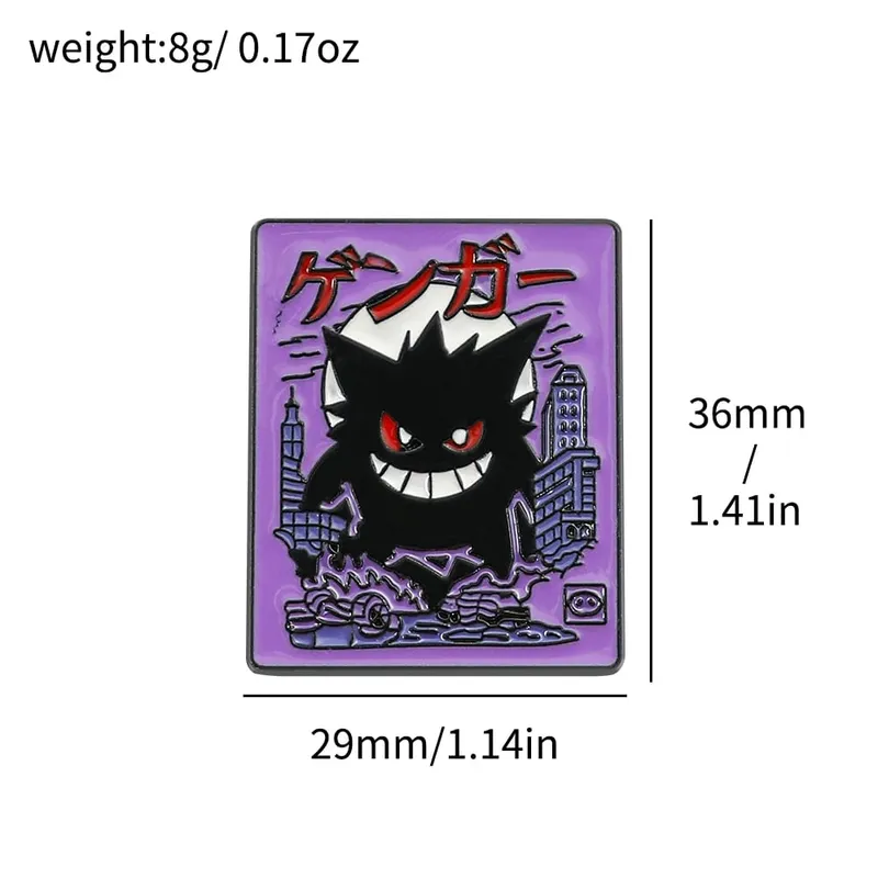 Gengar Rajzfilm brossok Anime Zománcos hajtókátűk hátizsákhoz Kiegészítők Rajongók Gyűjtemény Bross Ajándékok