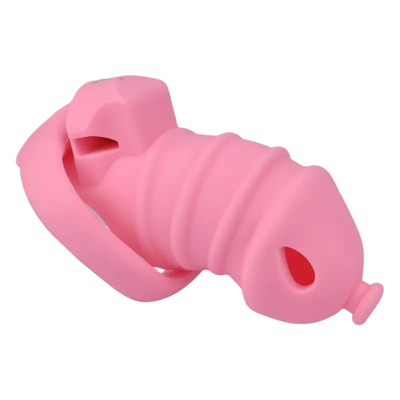 Jaula de silicona para pene masculino, cinturón de castidad, consolador con bloqueo para pene, Juguetes sexuales antiescape para hombres, accesorios eróticos — image 16