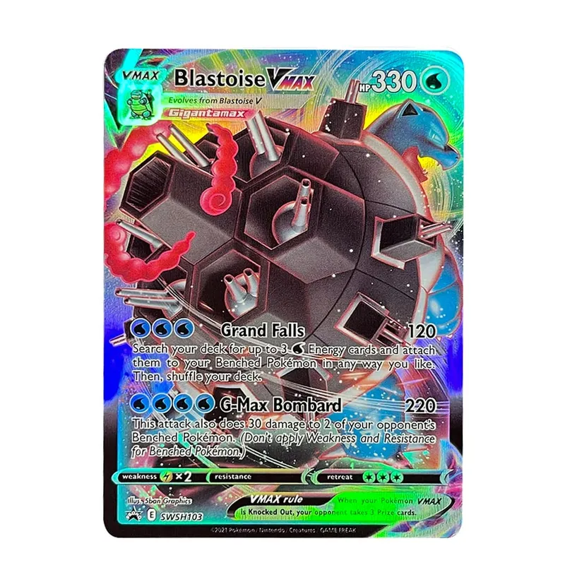 כרטיסי PKM הולוגרפי Charizard Ex GX Rainbow Blastoise VMAX Darkrai VSTAR תחביבים אוסף נדיר כרטיסי קרב צעצועים מתנות