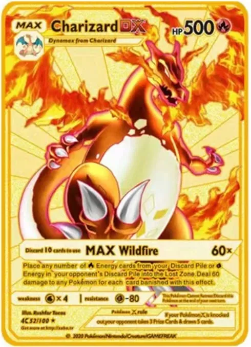 Αγγλική έκδοση Pokemon Metal Card Anime Figure Pikachu Charizard Mewtwo Battle Trading Game Collection Cards Model Toy Gifts — image 8