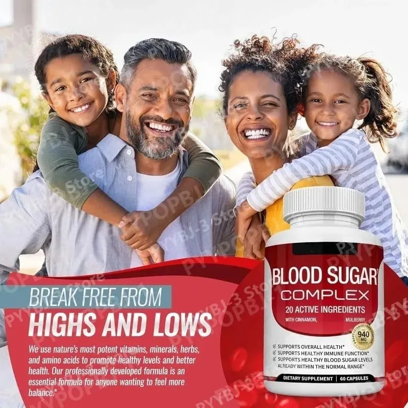 Blood Sugar Capsules Daily Wellness Supplements with Cinnamon & Alpha Lipoic Acid Ingredient Metabolic Balance Support 60 Count — image 3