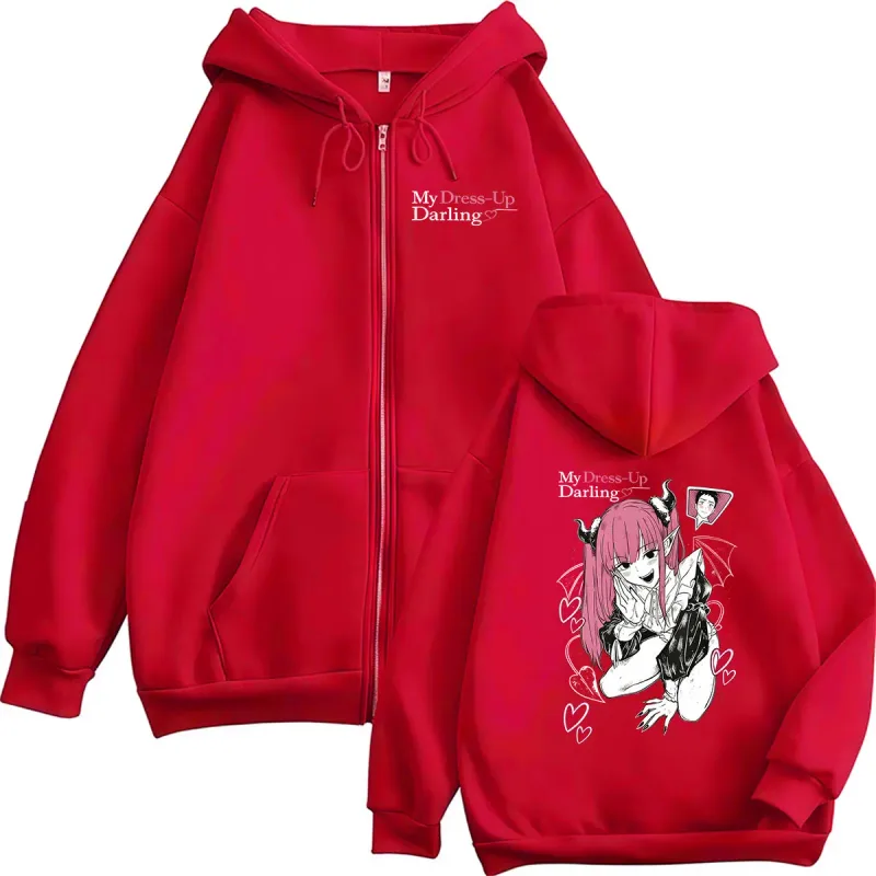 Anime Marin Kitagawa My Dress Up Darling Zipper Hoodie Men Women Kawaii Clothing Pullover Sweatshirt Long Sleeve Jacket Hoodies