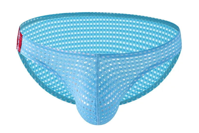 Calzoncillos para hombre, ropa interior con agujeros transpirables de verano, ropa interior convexa en U, ropa interior fina de cintura baja para hombre, Calzoncillos antideslizantes
