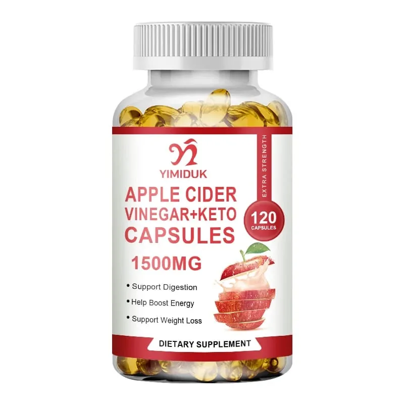 Apple Cider Vinegar Supplements with Mother - 1500 mg - ACV Capsules for Digestion Keto Cleansing and Balanced Nutrition