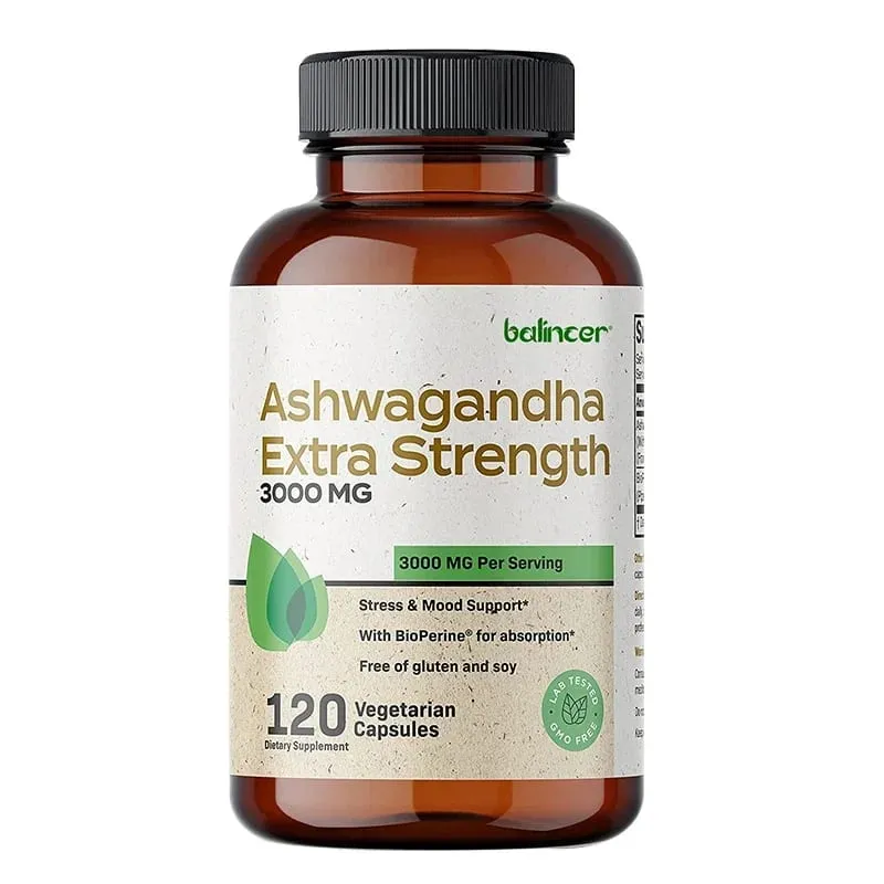 Balincer Ashwagandha Capsules | Ashwagandha Extract Supplement | Boost Energy Relieve Stress Support Mood & Focus