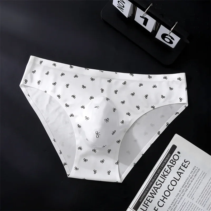 3D space capsule sexy men's underwear ice silk one-piece cuecas masculino cute print cueca adults 18 plus size ropa interior
