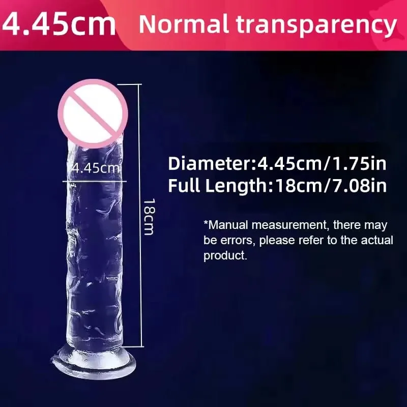 Transparent Soft Jelly Dildo Realistic Fake Dick Penis Suction Cup Dildo Realistic Sex Toys For Lesbian Women Female Masturbator — image 22