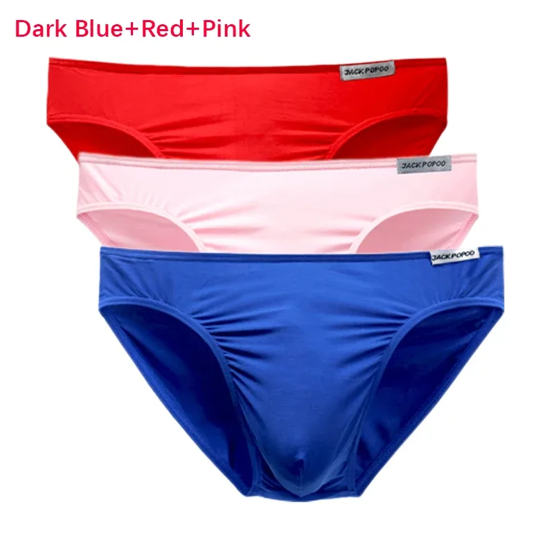 3PCS/Lot Men's Underwear Modal High Quality Soft Briefs Breathable Comfortable Youth Underpants Male Sexy U Bulge Pouch Panties