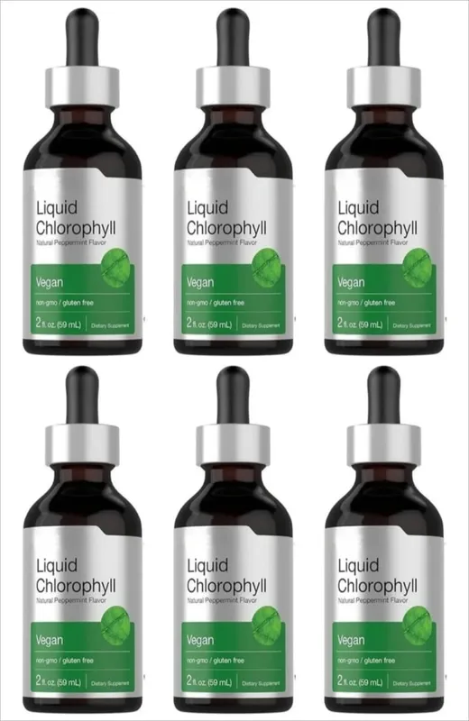 Chlorophyll Liquid Drops Mint Flavor 59ml with Herbal Plant Extract Natural Dietary Supplement Mix with Water for Consumption