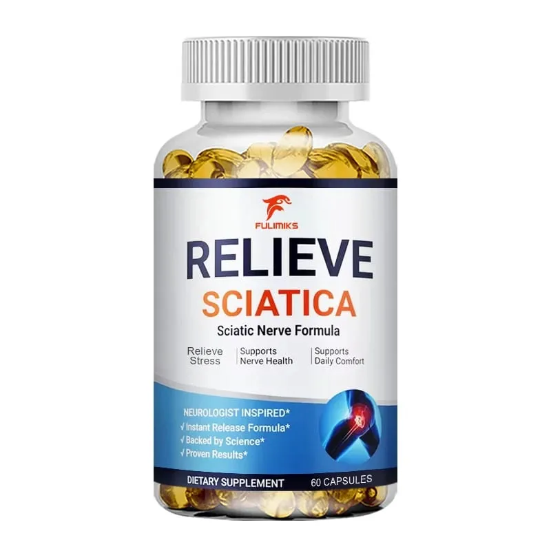 Relieve Sciatica Capsules - Helps Relieve Joint Pain Supports Daily Nervous System Bone & Nerve Health Balances Inflammation