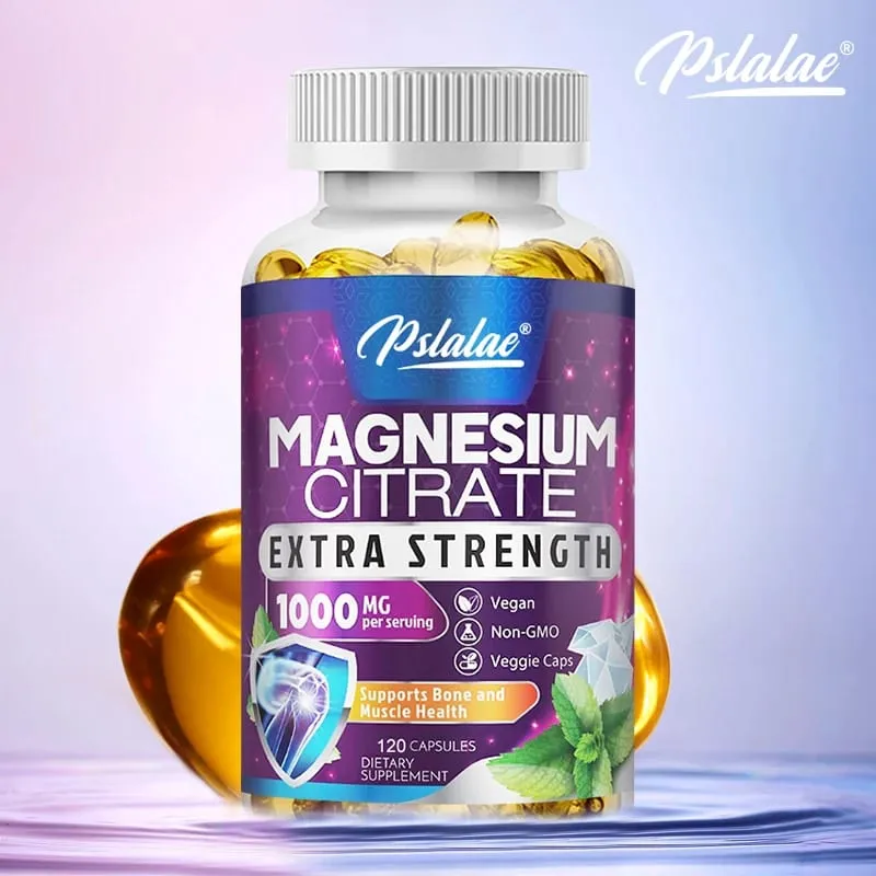 Magnesium Citrate Capsules 1000 Mg - Maximum Absorption for Muscle Nerve Bone and Heart Health Gluten Free Non-GMO — image 2
