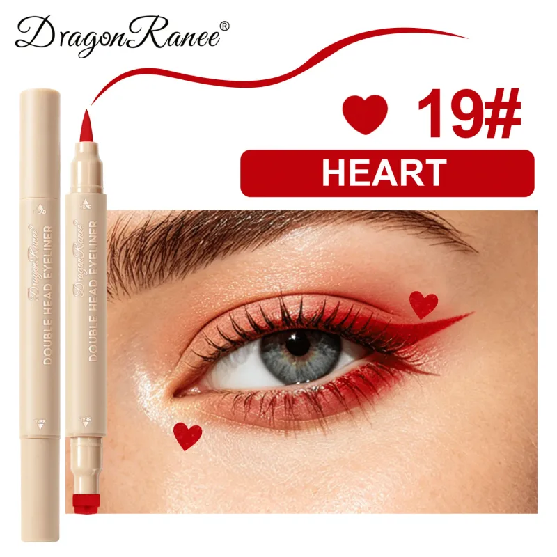 2-σε-1 διπλό άκρο Stamp Seal Eyeliner Γρήγορο Στέγνωμα Αδιάβροχο και Αδιάβροχο, Αδιάβροχο και Αδιάβροχο Δεν είναι εύκολο να μουτζουρώσετε Πολύχρωμο Μακιγιάζ Ματιών — image 12