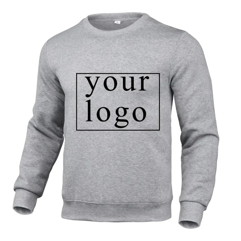 Votre propre conception Logo/image de marque personnalisé partout hommes femmes bricolage col rond à manches longues pull à capuche mode nouveau