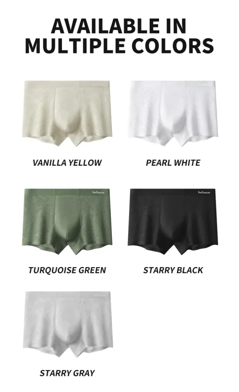 MiiOW 3Pcs Hollow-out Ice Silk Men Underwear Boxers Silky Breathable Man Underpants 10A Antibacterial Crotch Men's Boxer Panties — image 21