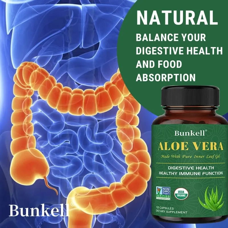 Aloe Vera Supplement - Made with Organic Aloe Vera Support Digestion Skin and Joint Health for Men and Women — image 2