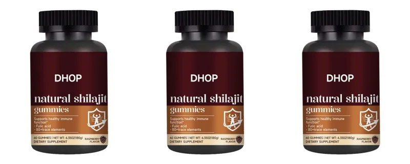 Shilajit Gummies 60 Gummies Συμπλήρωμα ορυκτών Himalayan με Fulvic Humic Acid Zinc Selenium Magnesium for Immunity Energy