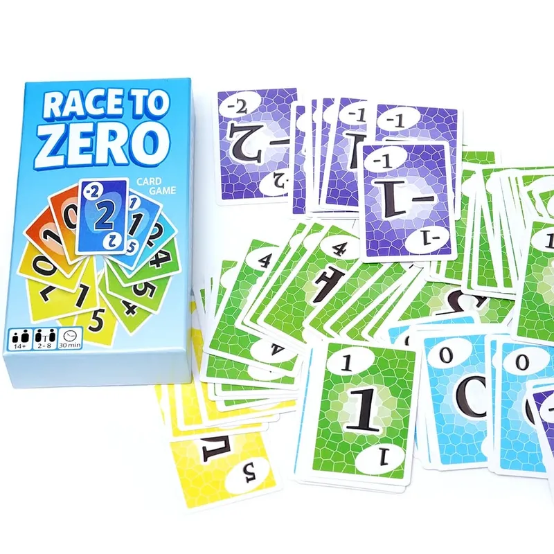 Race to Zero Card Game Fast Speed Strategy card game for Family Friends and Party Παίξτε Διασκεδαστικό Ανταγωνιστικό Αριθμό Ταξίδι Διασκέδαση