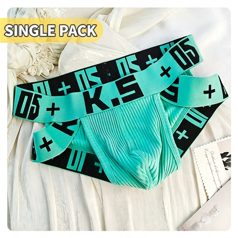 Men's Low Waist Cotton Briefs Breathable Fashion Sport Underwear Slip Homme Comfortable Innerwear